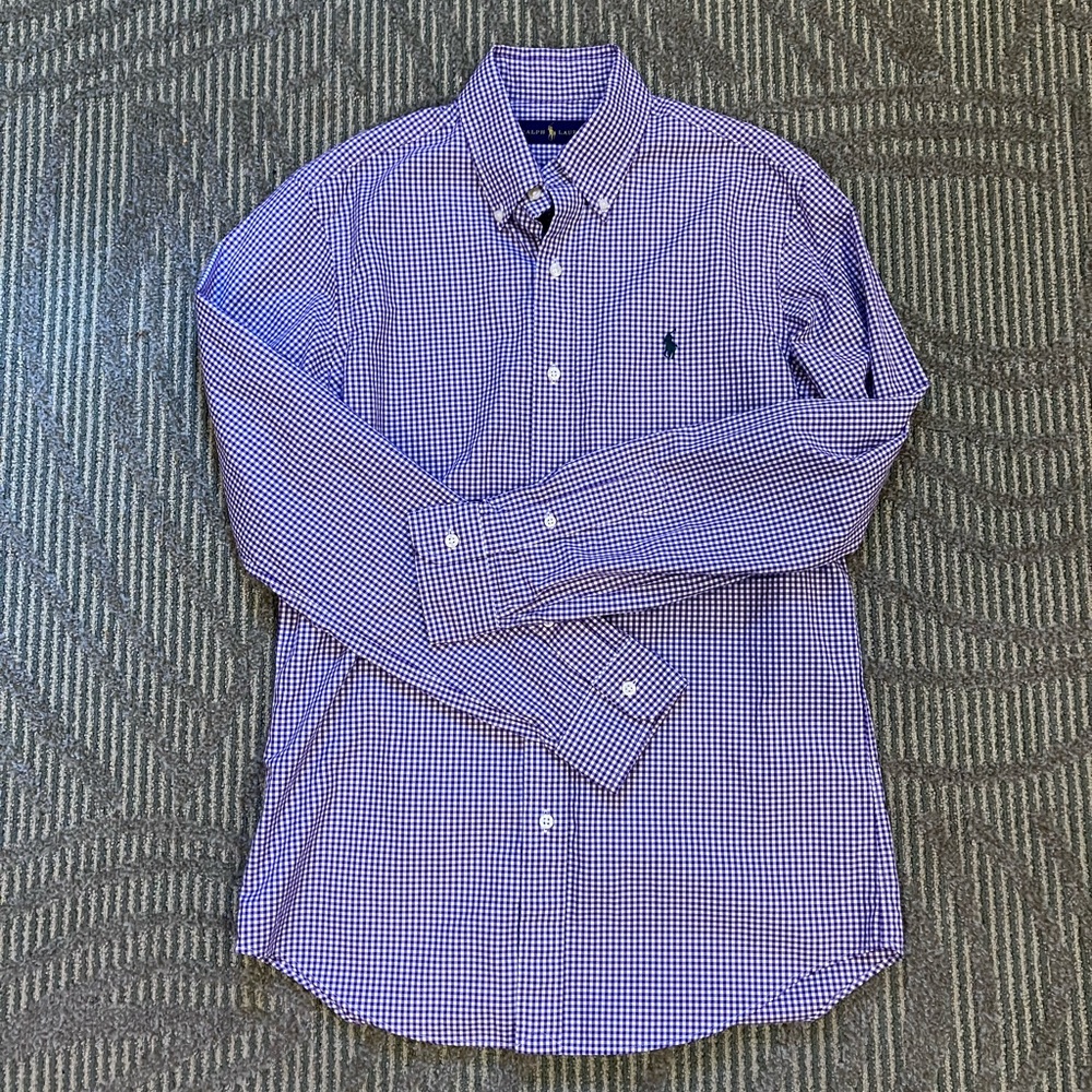 Polo Ralph Lauren Purple Plaid Dress Shirt